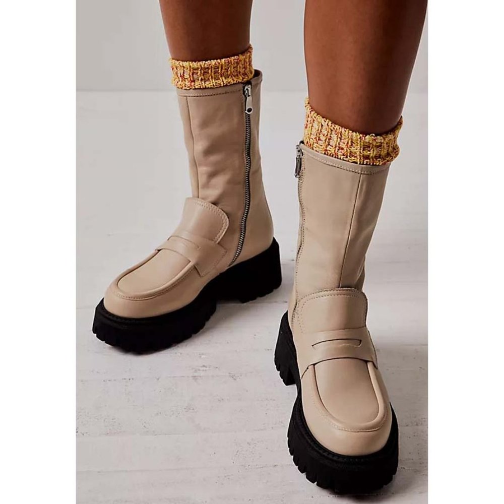 NWT Free People Madison Loafer Boot / Afterglow